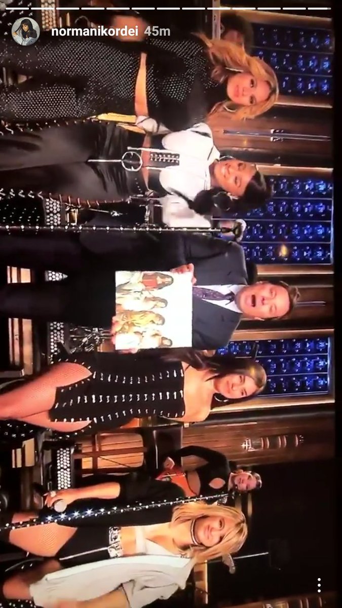 LiveInH4rmony's tweet photo. "Wow.. Iook so happy!" - @NormaniKordei 
THAT'S BECAUSE YOU ARE HAPPY! 
#MTVHottest Fifth Harmony 
#5HonFallon 
#5HonVMAs 
#5HonJimmyFallon https://t.co/M6V6gectcR