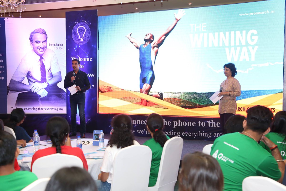 BhogleAnita's tweet photo. Was fun taking #TheWinningWay to enthusiastic young recruits at @qualcomm_in. Hope our youth work towards a strong &amp; confident India https://t.co/4VUxr2zmHL