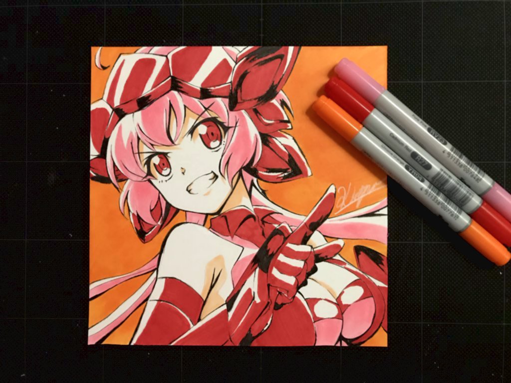Kazuuu No Twitter 戦記絶唱シンフォギア 雪音クリスを コピックで描きました 戦記絶唱シンフォギア 雪音クリス 模写