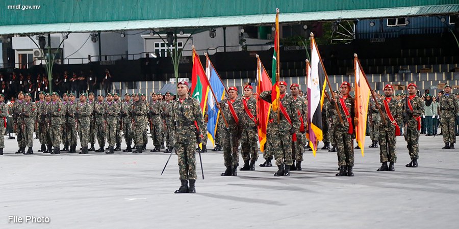 MNDF_Official's tweet photo. Minivan Dhuvahuge Munaasabathugai MNDF in Baahvaa Sharafuge Hingaalun Hulhumale gai Baahvaagothah Hamajehijje https://t.co/r60bHiMo88 https://t.co/O2xYHakuCE