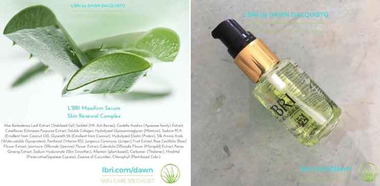 DawnDacquisto's tweet photo. #lbri #lbribydawn #aloe #antiaging #serum #maxifirm #naturalskincare π± https://t.co/CcYCZW82B1 #skincarespecialist π¦ https://t.co/i8HHP59g74
