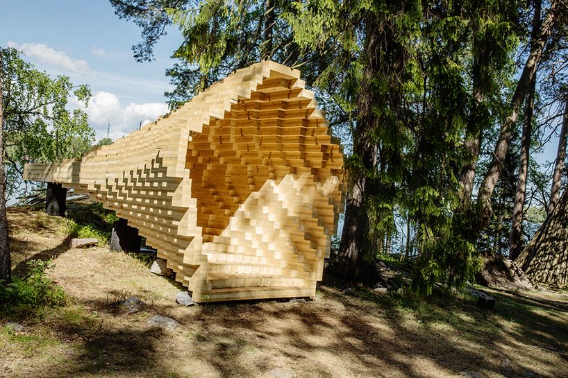 designboom's tweet photo. Y pavilion in finland reveals the possibilities of wood in modern construction
https://t.co/oM8LmKfo4Z https://t.co/CYiBWcYily