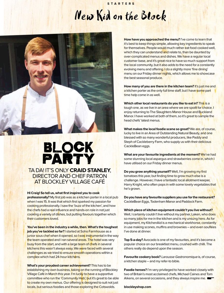 BlockleyCafe's tweet photo. Hot off the press! I'm featured in the August, #Cotswolds edition of @CrumbsMag Check it out here - https://t.co/M4metTpTcl #blockleycafe https://t.co/MIYI7c9JHw