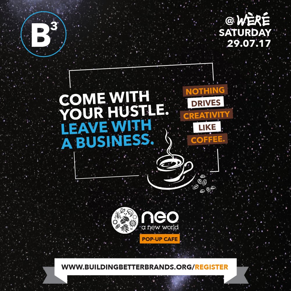 ItohanBarlow's tweet photo. @cafeneo's Coffee,people, inspiration and creativity, come to the #BuildingBetterBrands workshop and leave with a better brand. https://t.co/EZpqu9ft3D