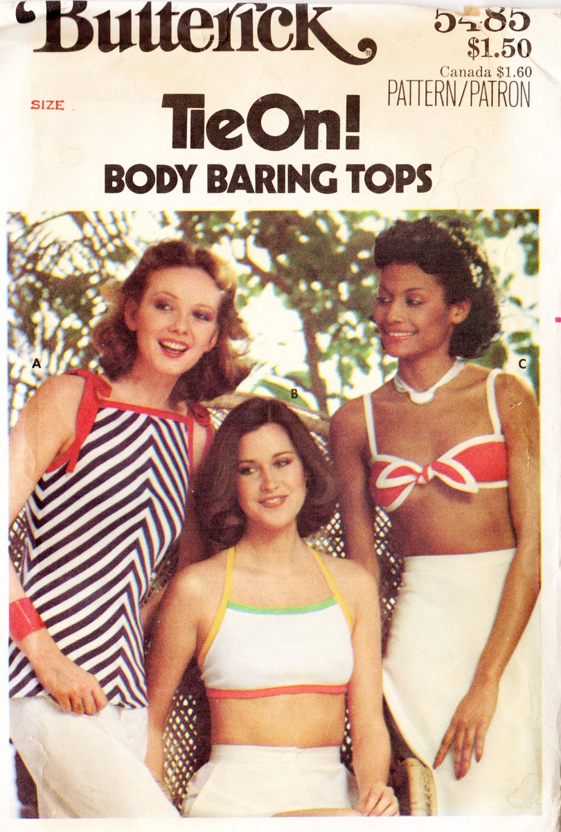 DarcyroseDesign's tweet photo. Butterick 5485 Misses' Retro 1970s Halter, Tank and Bra Tops Sewing Pa… https://t.co/c7M1mBUZkz #Etsy #BraTopPattern https://t.co/URDOwLhEnH