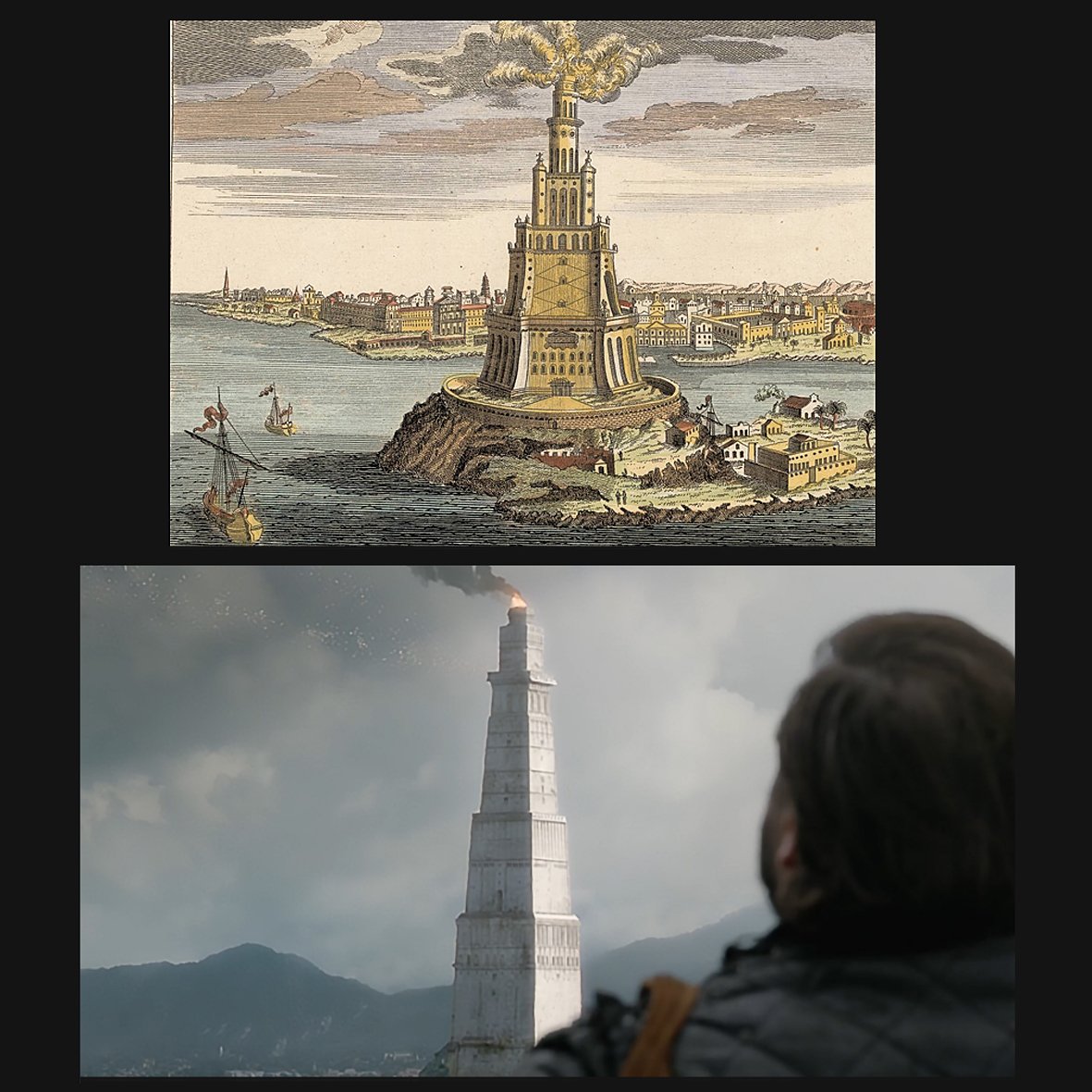 Zito__77's tweet photo. References to Ancient + Byzantine + Medieval Worlds abound in
#GameOFThrones #GoTS7

Lighthouse of Alexandria / Hightower near The Citadel https://t.co/nTubfTLxXb