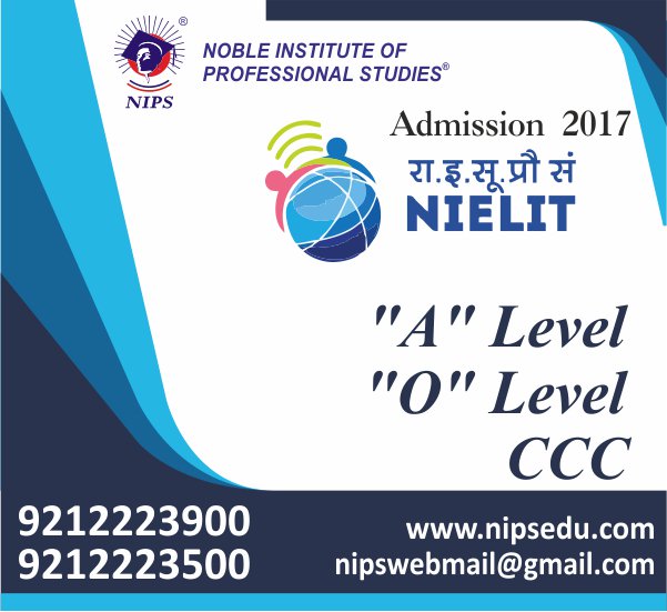 nips_edu's tweet photo. #Applications are invited for #Admission to the
#TrainingProgrammes for the #DOEACC 'O'level
'A'level
& #CCC_courses
https://t.co/aSYKZwSqrb https://t.co/3m64B6KXq8