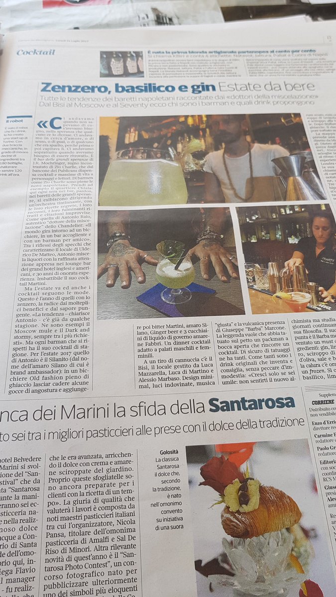 Del #Silanito, a base di #AmaroSilano, ne parla anche il <a href="/corrmezzogiorno/">CorriereMezzogiorno</a>!!!
#cocktail #estate2017