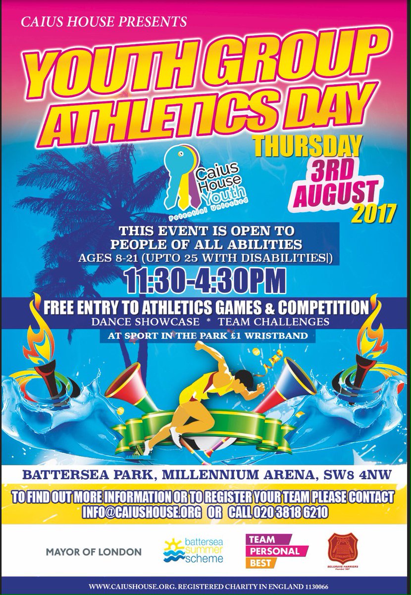 BseaBss's tweet photo. @MillenniumSW11 @enableLC @Battersea_Bntr @batterseapark please RT. Thursday at #sitp athletics run by @CaiusHouse with @BelgraveHarrier https://t.co/YU7lY2Su8Y