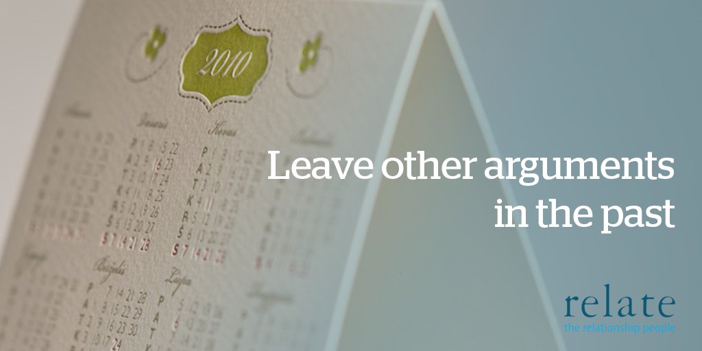 Relate_charity's tweet image. Our final tip to help you #argueless - don&apos;t rake over old ground. Let past arguments stay that way if the issue has been resolved.