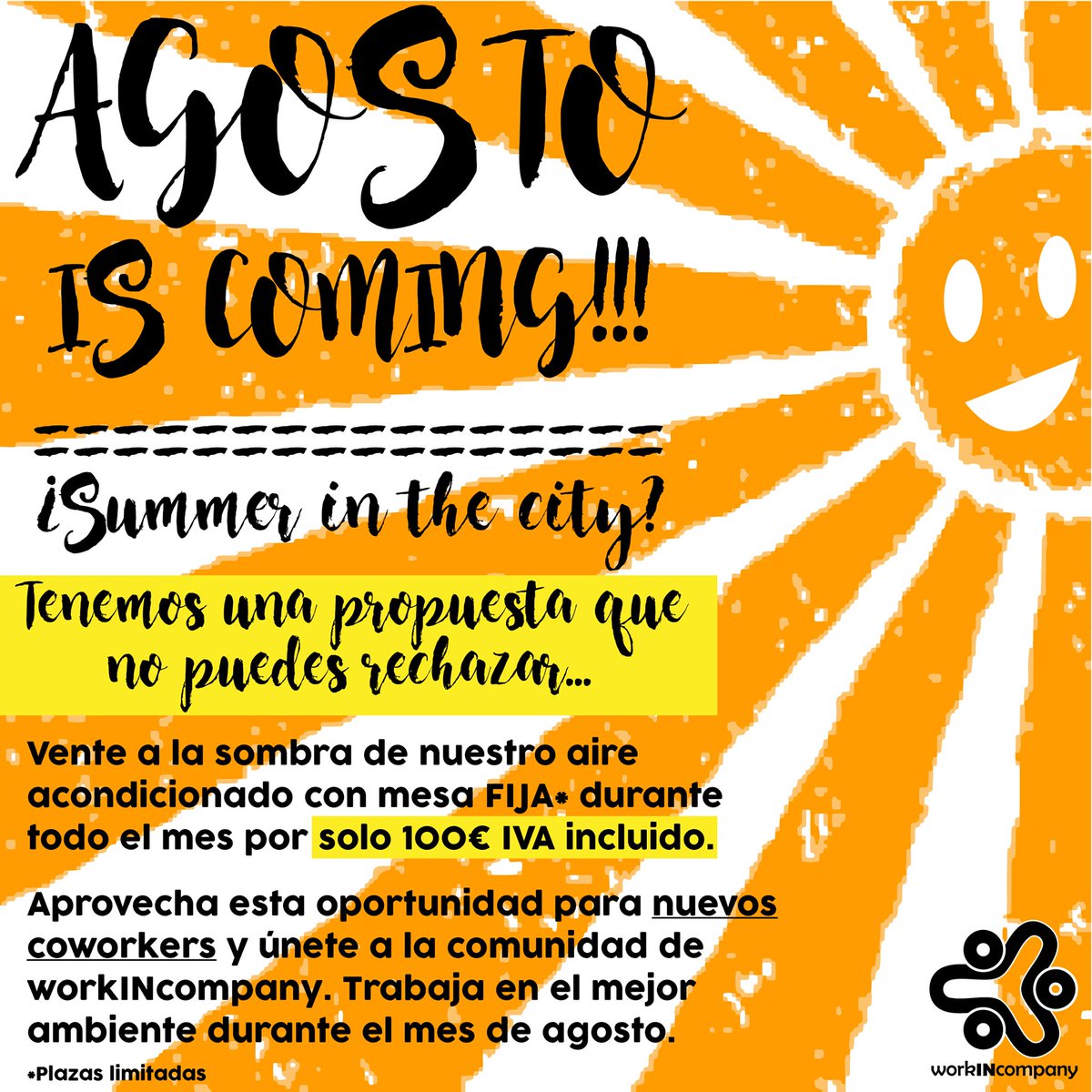 iMeMiNe's tweet photo. Una oferta similar cambió para siempre mi vida personal y profesional ¿te atreves a que cambie la tuya? Este verano, coworkea @workINcompany https://t.co/pr6ubU2csz