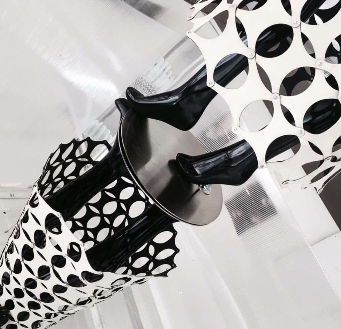 lazerian's tweet photo. Looking at projects I've done over the last 12 months, this is a dress I created for @AlcantaraSpa which reflects the manufacturing process https://t.co/e2Q05Uhn16