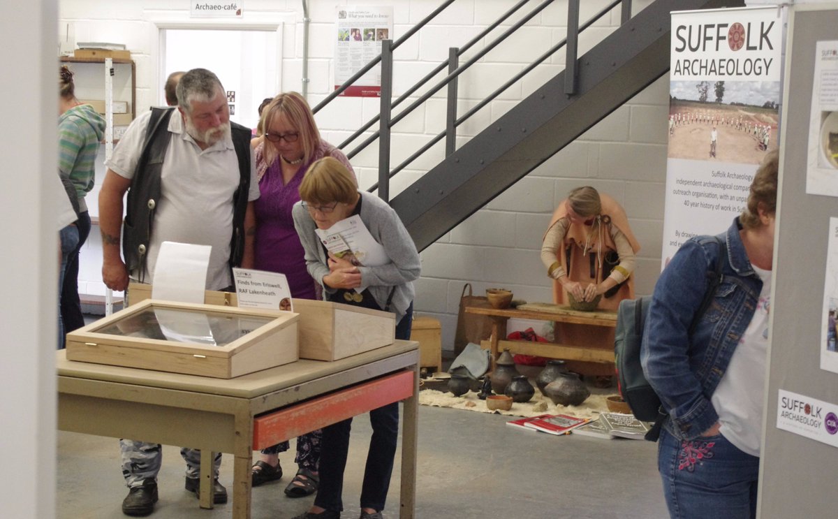 SuffolkArchCIC's tweet photo. Thanks to the 200+ people who came to our @FestivalofArch Open Day, we had a great time- hope you all did too! #WOD2 #archaeocake https://t.co/8DtjZDohQb