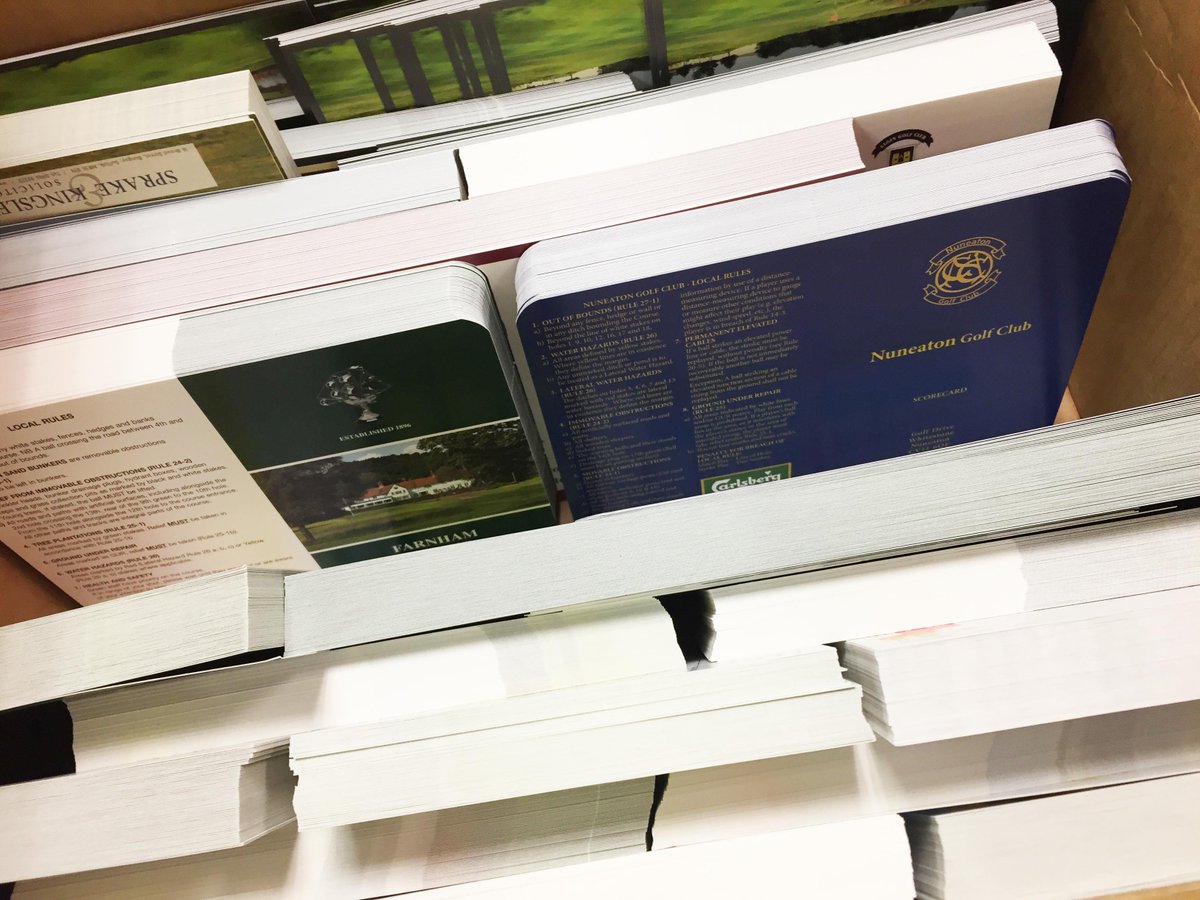eaglegolfuk's tweet photo. New delivery of Golf Scorecards ready for much golfing to come! #GolfScorecard #Golf #GolfBranding https://t.co/9w7T1TnhEn