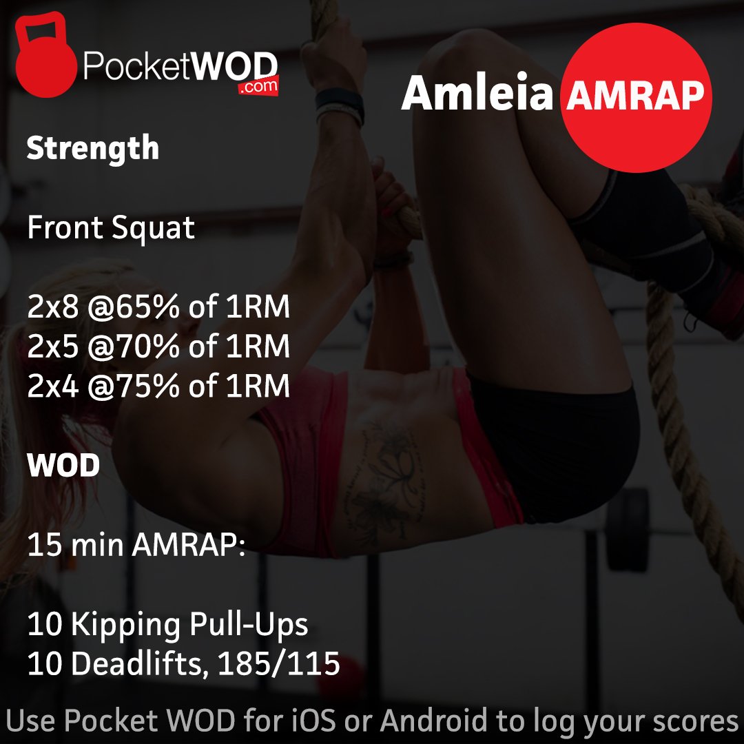PocketWOD's tweet photo. #PocketWOD workout of the day. Scale as needed. Tag us + use #PocketWODme under your workout photos/videos, get them reposted on our page https://t.co/TL8jT4eirD