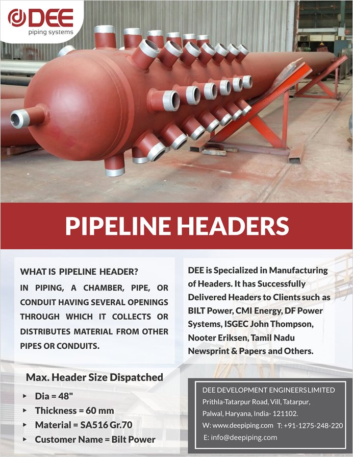 DEEPiping's tweet photo. Manufacturing of Complex @PipelineHeaders always remains a forte of @DEEPiping. DEE has always delivered Quality Products to its Customers. https://t.co/384UIIay46