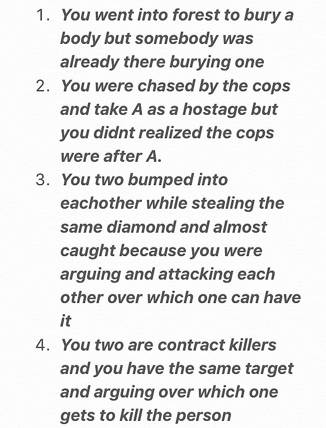 TheDailyHZ's tweet photo. ( PROMPTS. 

If you chose the plot please tell me which number. https://t.co/Zi43u2K9lO