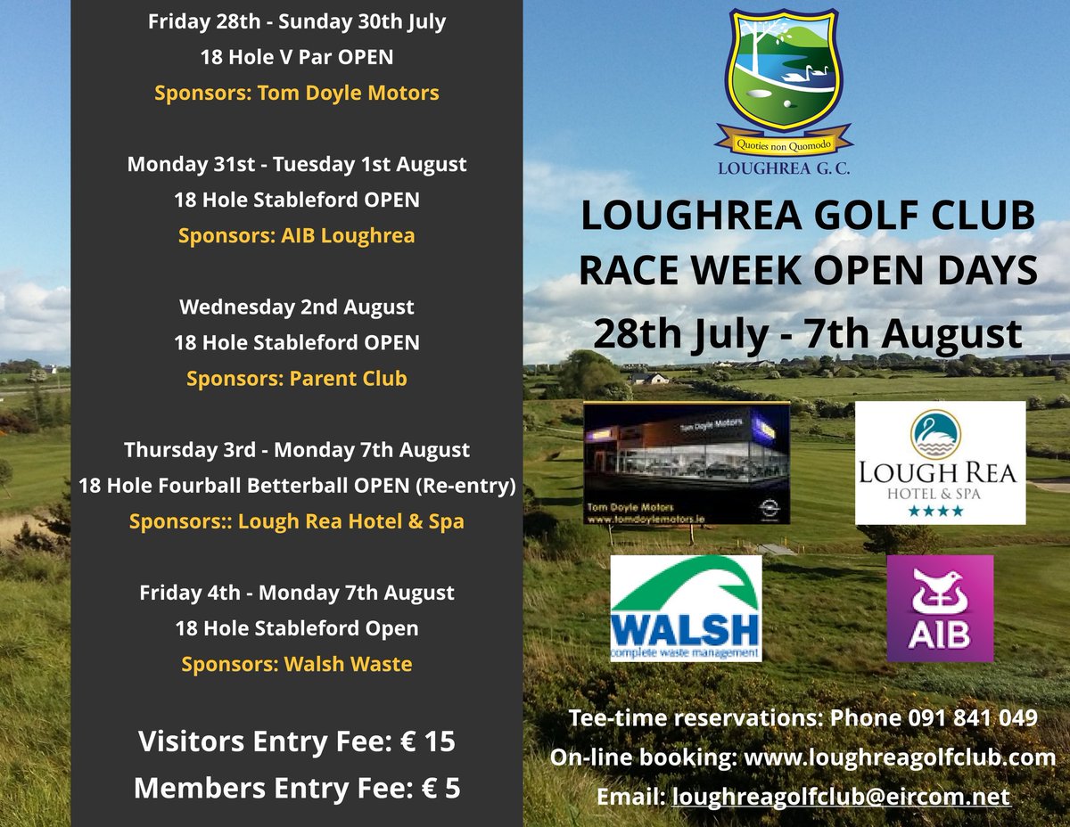 <a href="/LoughreaGolf/">Loughrea Golf Club</a> has plenty to offer during raceweek @Dest_golfguide #GalwayRaces