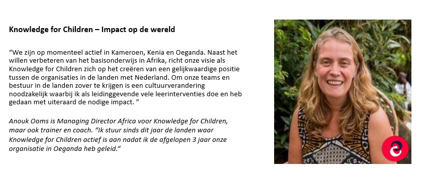 Impact op de wereld door ''Knowledge for children'' managing director Anouk Ooms! Kijk snel op: getmeconnected.nl/connect-zomerf…