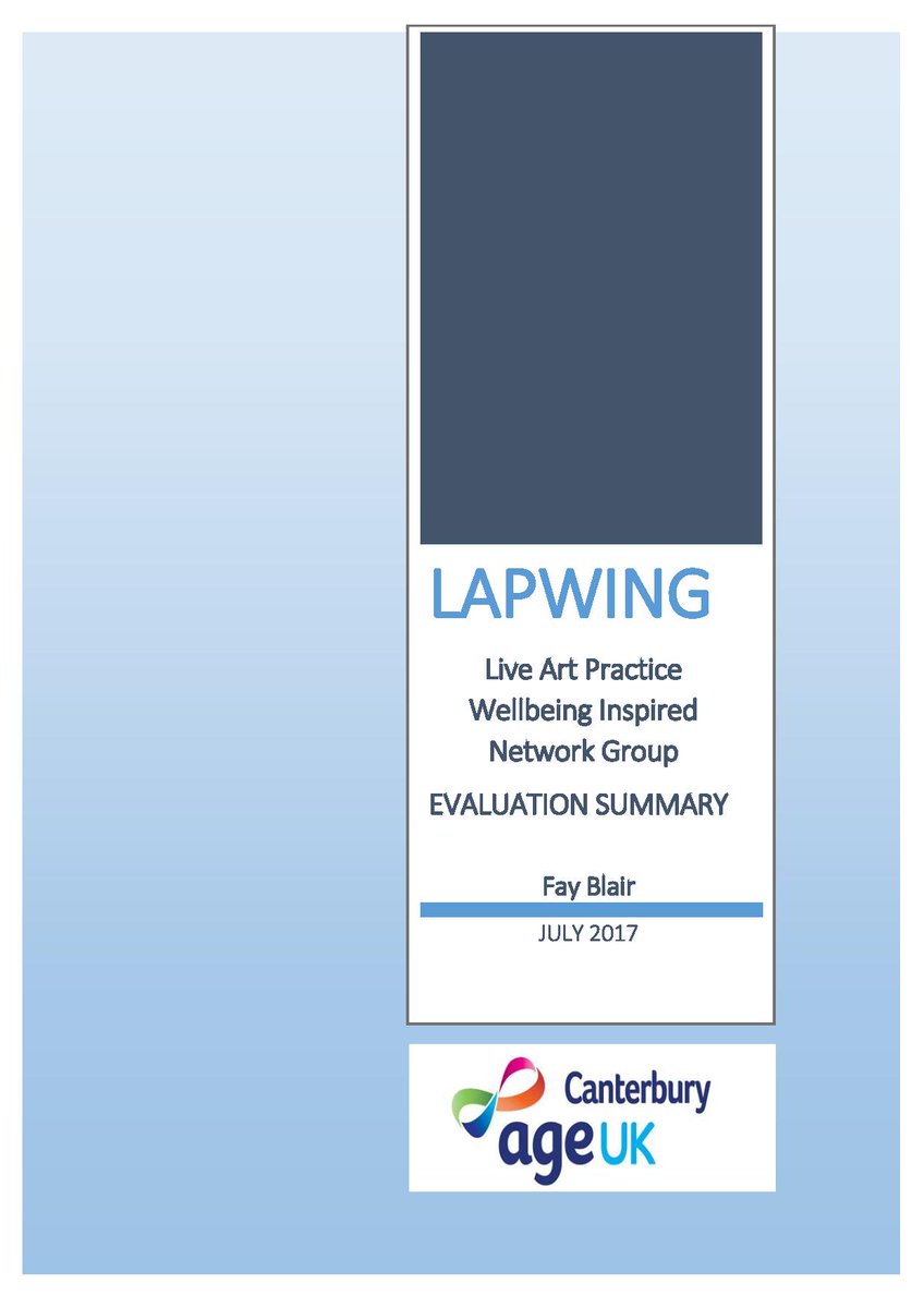 SEE All-Party group report 'Creative Health' Arts, Health and Wellbeing and our #LAPWINGproject evaluation summary ageuk.org.uk/canterbury/wel…