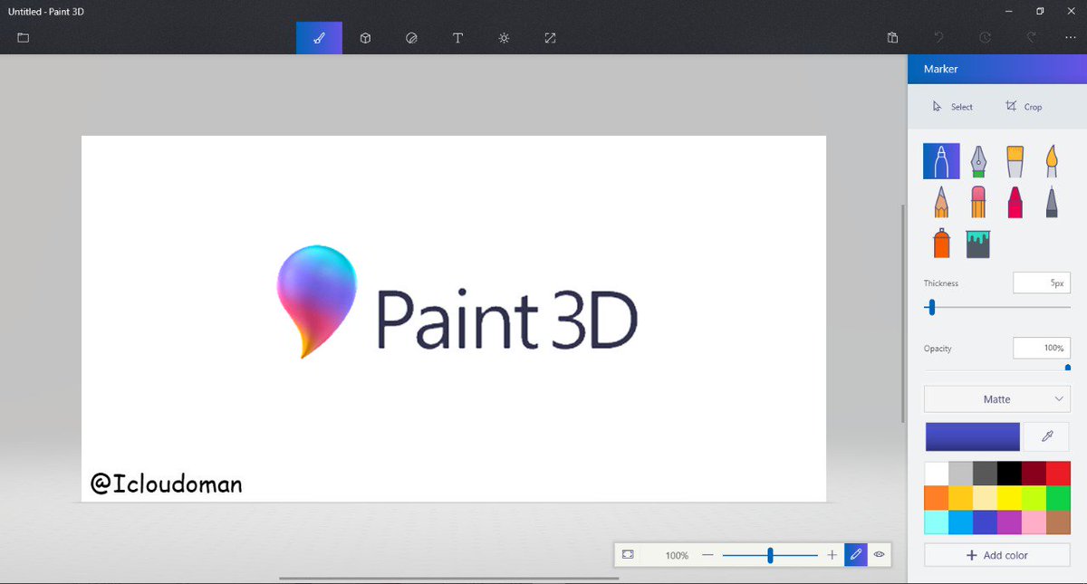 Icloudom_'s tweet photo. وسيكون البديل القادم يسمى ب paint 3D ويحمل مواصفات أعلى من البرنامج السابق https://t.co/CbWuKGckc2