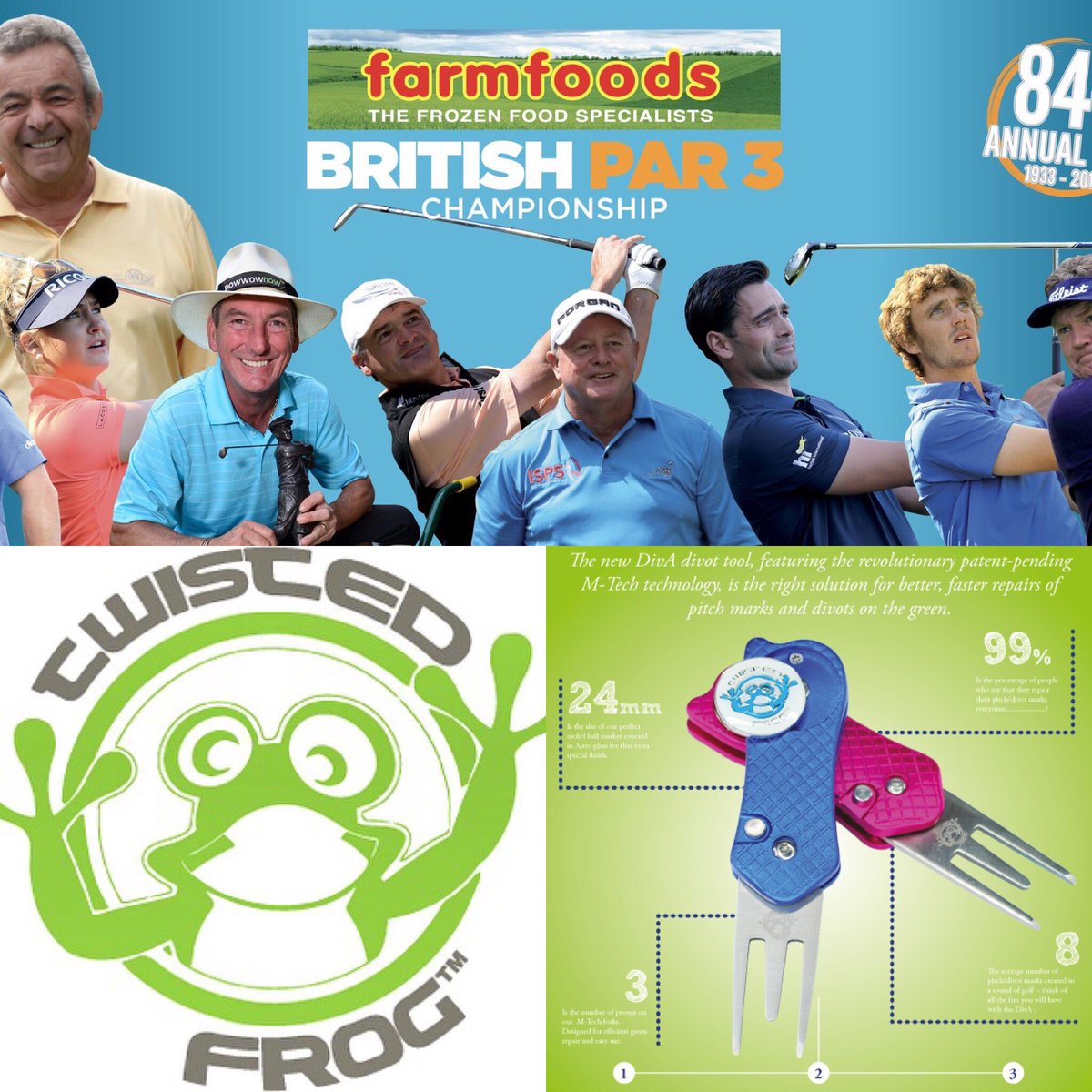 thetwistedfrog's tweet photo. 2 weeks until the British Par 3 championship. We can't wait to see our DivA tools in action, as the  official repair tool. @BritishPar3 #BP3 https://t.co/evPrZNtHVB