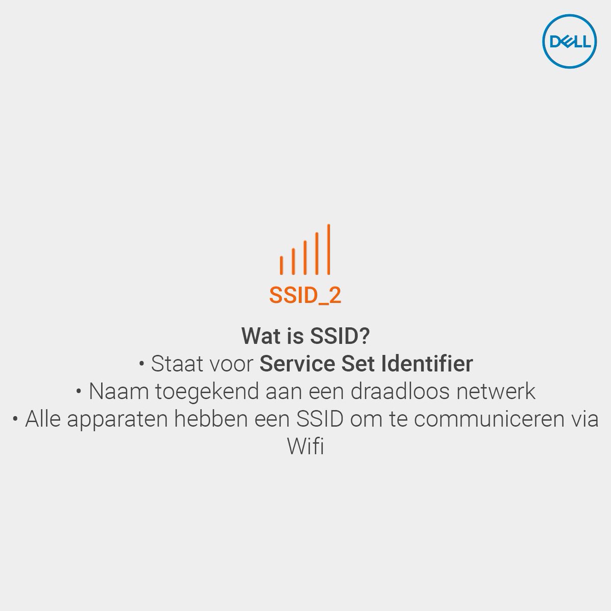 DellLuistert's tweet photo. Wat is #SSID en wat doet het voor jouw #wireless netwerk 📶? 🤔 #DellTips https://t.co/wTvQ94Loz2