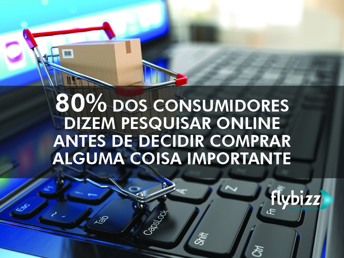 flybizznet's tweet photo. 80% dos consumidores afirmam pesquisar online antes de decidir comprar alguma coisa importante.
#Flybizz saiba mais https://t.co/M6KUijzFCZ https://t.co/G3AkCbZFNK