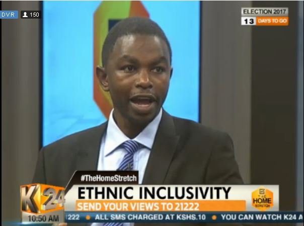 K24Tv's tweet photo. Eliud Muthiora: let's choose leaders of integrity and who are in touch with the reality #TheHomeStretch @Ian_Wafula @chegetm https://t.co/IxyCvnOx5e