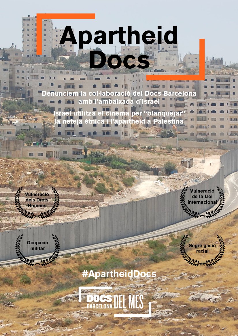 BDSCatalunya's tweet photo. El cinema documental de @DocsBarcelona al servei de l'apartheid i la neteja ètnica. #ApartheidDocs #DocsBcn https://t.co/7A6Nja23kv