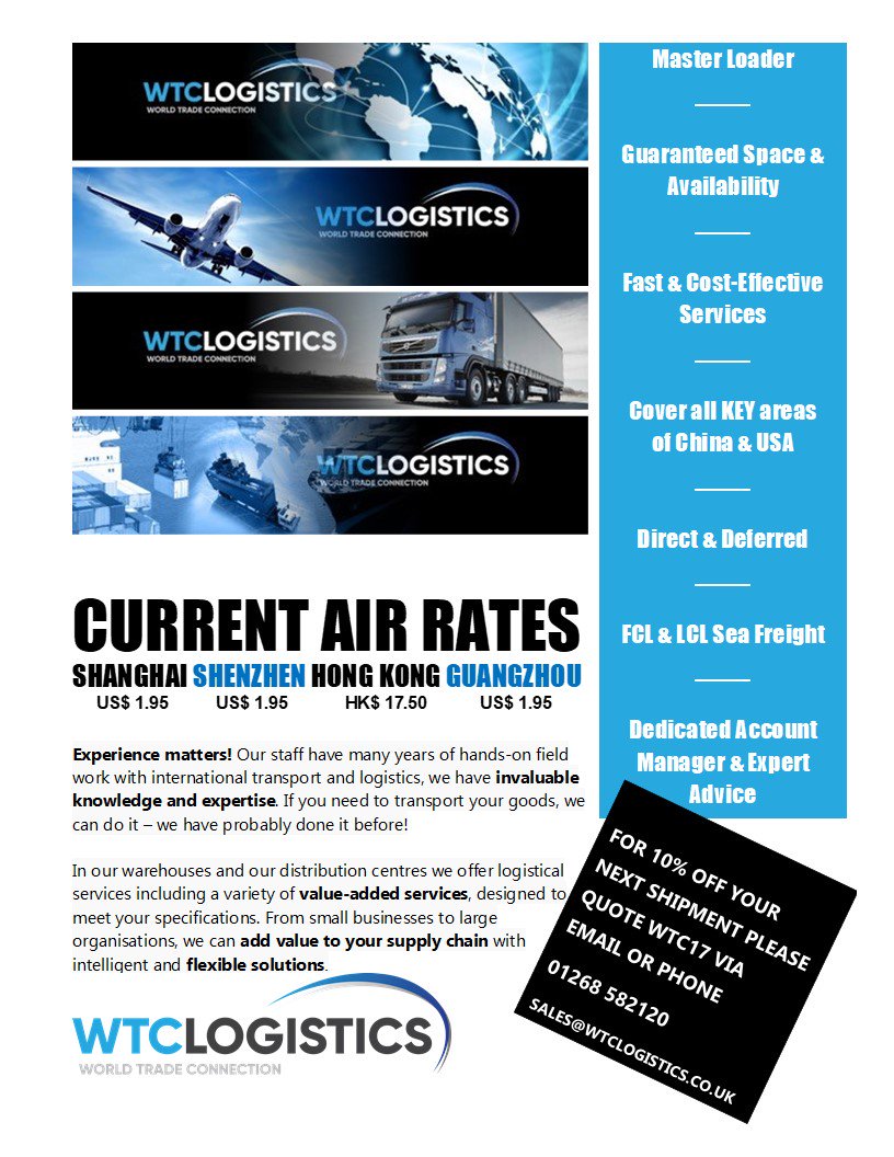 WTCLogisticsUK's tweet photo. GET 10% OFF THIS WEEKS BOOKINGS
INBOX, EMAIL OR CALL FOR A MONEY SAVING QUOTATION 
#lighting #ecig #ecigliquid #Gifts #Clothing #technology https://t.co/tCmn82PDwW