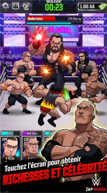 WWE Tap Mania – SEGA sort son jeu de Carte &amp; Tap android-france.fr/2017/07/wwe-ta…