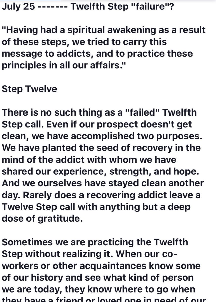 NAliterature's tweet photo. #justfortoday #JFT #narcoticsanonymous #NA #justfortodayjuly25 https://t.co/82pdyOQ6rT