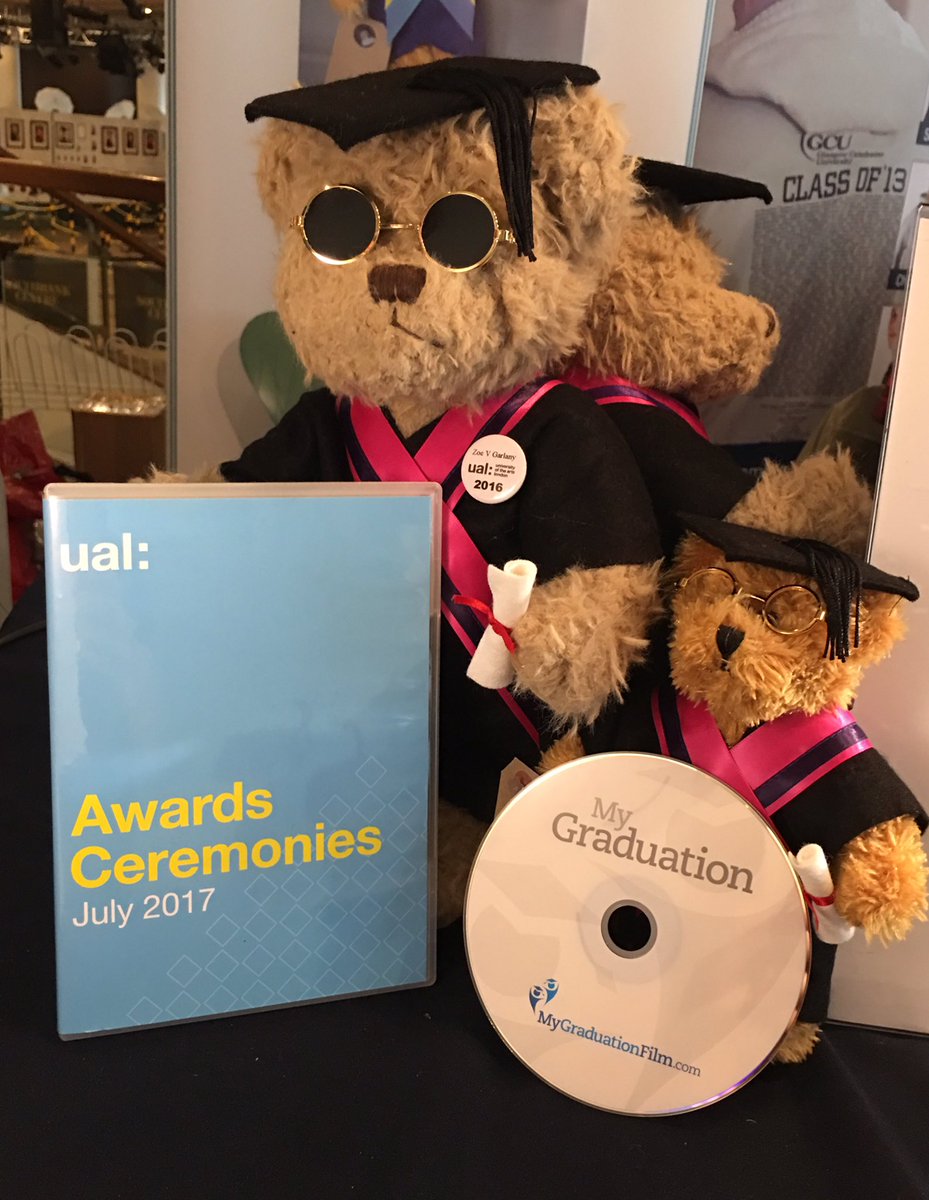 MyGraduateFilm's tweet photo. #UALGrads these little guys couldn't bear to be without a Graduation DVD. Order yours from our sales stand or visit https://t.co/oCVjeGQHXy https://t.co/SrBJjIY9Ad