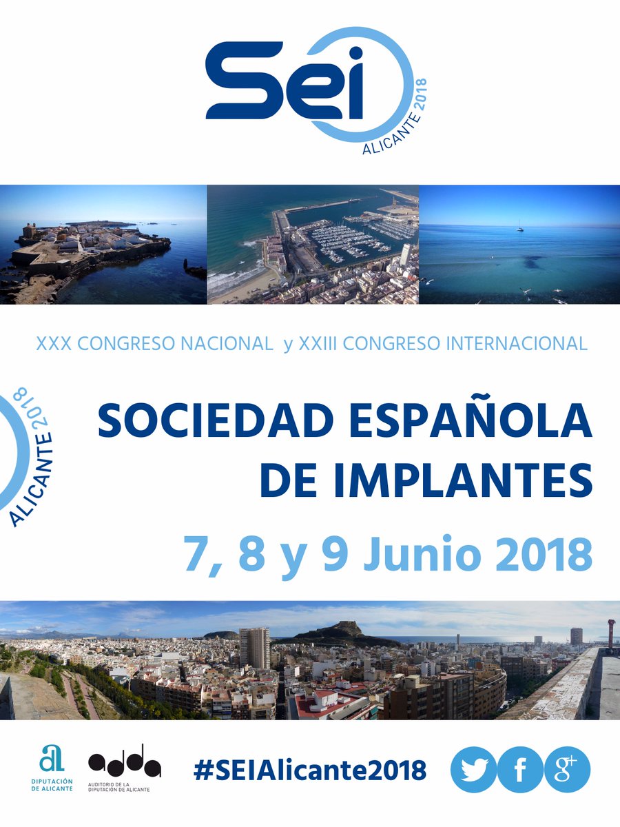 SocEspImplantes's tweet photo. ¡#SEIAlicante2018 ya está en marcha! https://t.co/JoC5Fv1qjO #FelizMartes #implantología #odontología https://t.co/UJlmV7WvsI