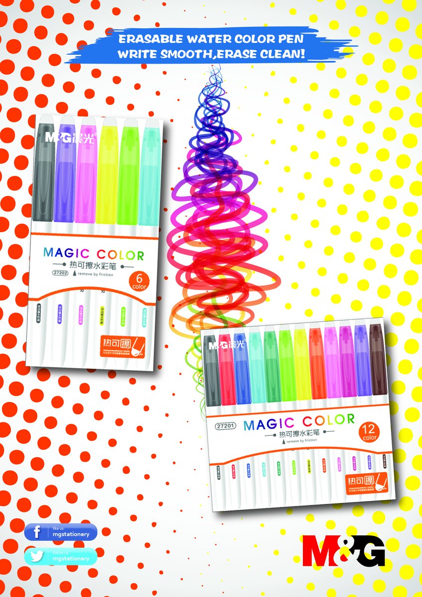 MGSTATIONERY's tweet photo. Erasable water color pen is the best choice for your lovely kids.#mgstationery https://t.co/OPuEyjCFe5