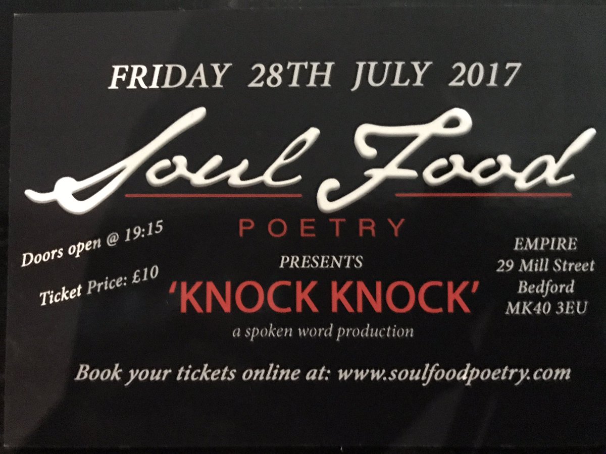 <a href="/SoulFoodPoetry/">SOUL FOOD POETRY</a> <a href="/empirebedford/">Empire Entertainment</a> <a href="/Empire_bedford/">Empire Bedford</a> this Friday is a must see event 🗣🗣🗣