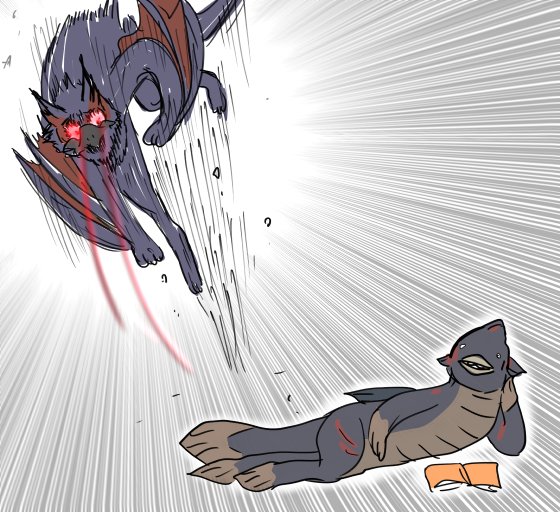 あざらすぃゆずこ Mhrise うなぎに驚くナルガクルガの絵です T Co Ehhwvxvdes Twitter