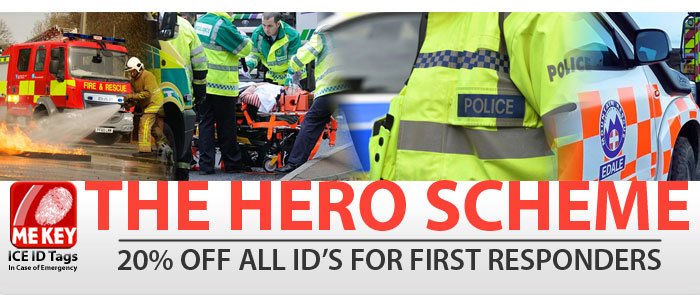 As a small THANKS to all emergency service personnel and first responders - See our HERO Scheme for details mekeyicetag.com/hero  #hero