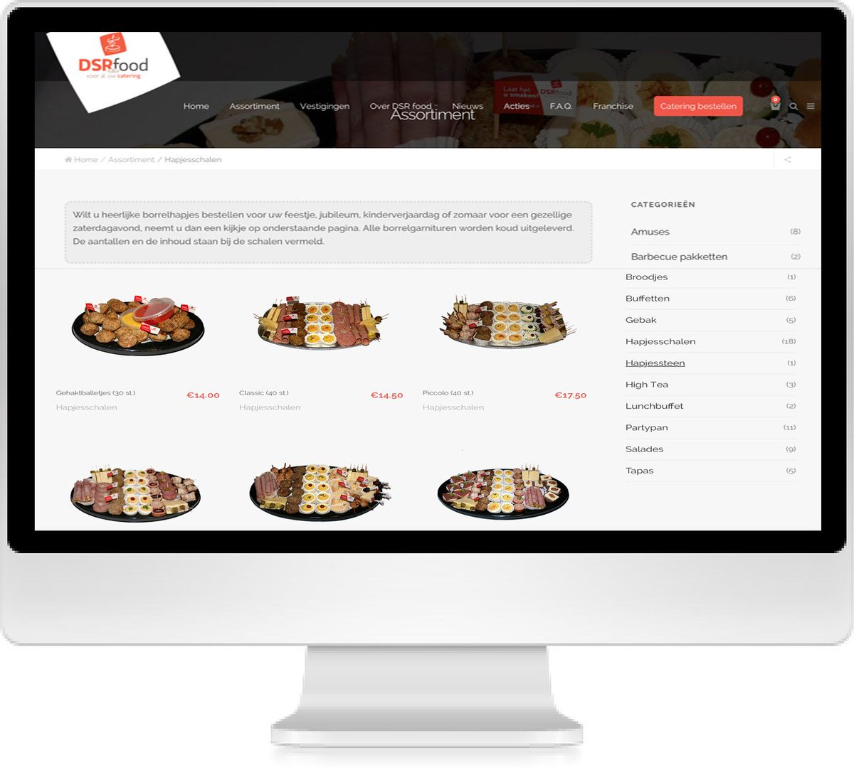 Hapjes, Salades, Buffetten zie hapjes.online Voordelig en in uw buurt!