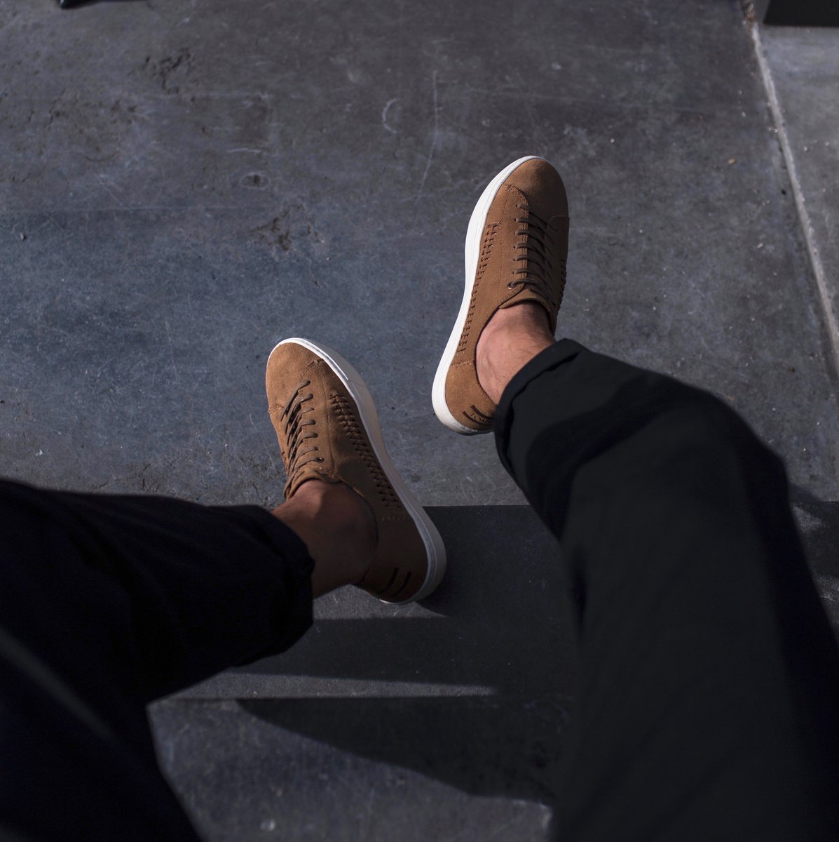 TOMSeurope's tweet photo. Head over to Amsterdam with @jordanbunker_, styling the new Men's Toffee Lenox Sneakers. #TravelTuesday https://t.co/NY5NC25BhA https://t.co/beysFXcSZ9