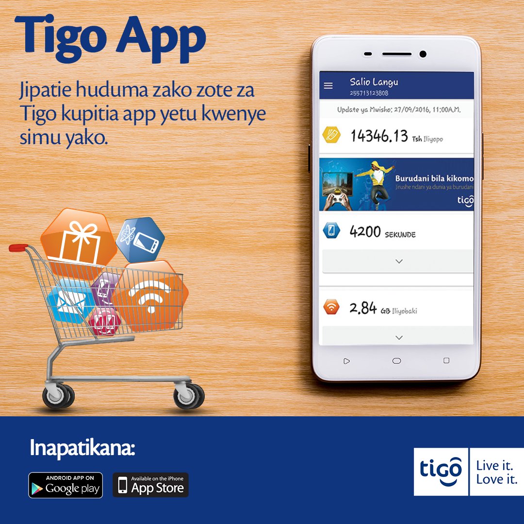 YasTanzania_'s tweet photo. Download #TigoApp uweze kufuatilia matumizi na kununua vifurushi mbalimbali uvipendavyo
Kuipata bofya https://t.co/xSySDbqQ9c https://t.co/cWvX1dm01D