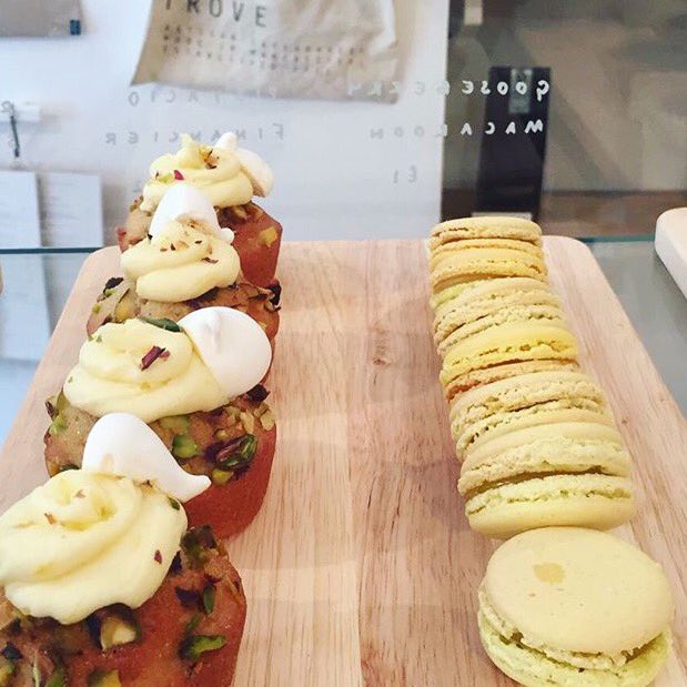 trovefoods's tweet photo. And these guys!! Pistachio financiers + gooseberry macarons! #trove #trovecafe #levenshulme #mcr https://t.co/zF3DFkzOTF