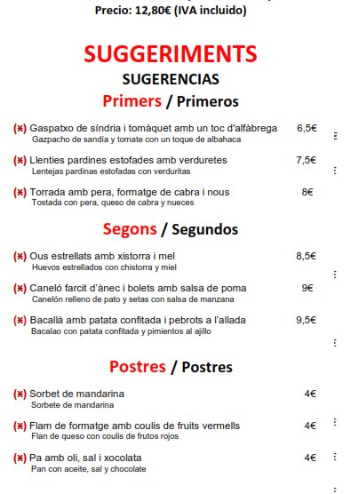 ¡La #Fórmula #Mediodía para esta semana! 📋🍴😊 ¡Buen provecho! #bitxarracu #gastrobar #tapasyplatillos #menu #felizdia