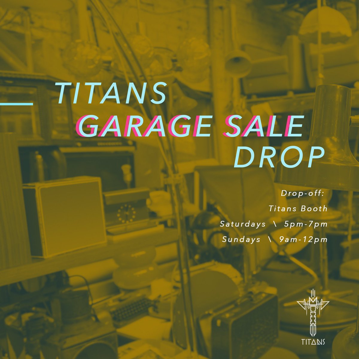 chckl's tweet photo. #EuphoriaTitans is gathering goods for their garage sale, so drop off your items at the tribe booth! #PURPOSEuphoria #EuphoriaCHCKL #chckl https://t.co/AXSWkBZA0m