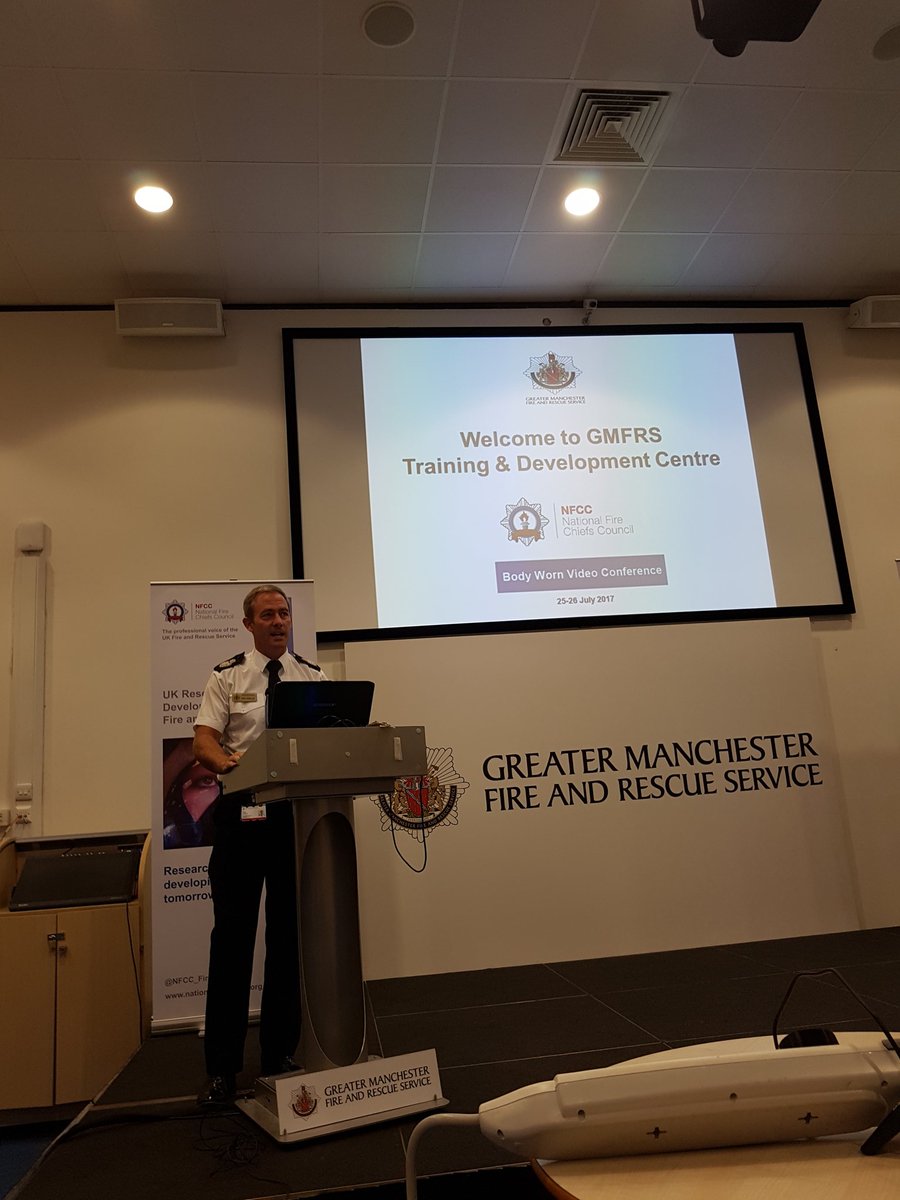 We are at the Body Worn Camera conference today talking about why &amp; how we use them <a href="/NFCC_FireChiefs/">National Fire Chiefs Council</a> <a href="/manchesterfire/">Greater Manchester Fire and Rescue Service</a>