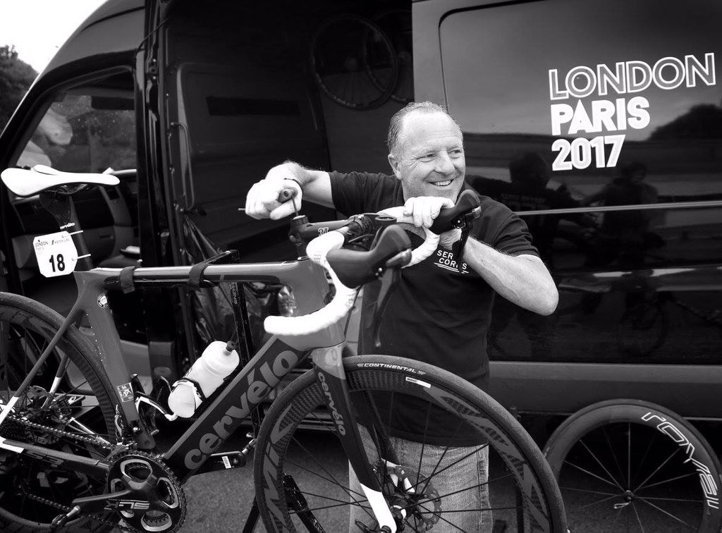 Beanst's tweet photo. Some TLC for my @cervelo #S3d ahead of Stage 3 of @HotChillee #L2P2017 from the great @servicecorps Team #nolimits https://t.co/x6Va5BV3sg