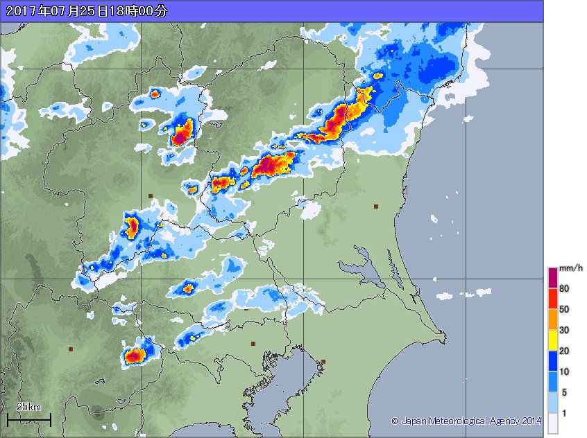 arakencloud's tweet photo. 関東各地で積乱雲が発達中です．突然の土砂降り雷雨で酷い目にあわないよう，レーダーで積乱雲の位置や動きを確認しましょう．お帰りの際も無理のないようにして下さい．よくゲリラ豪雨という言葉が使われますが，来るのがわかればゲリラじゃないです．https://t.co/FcUYLRjTbe https://t.co/TkO6KT8UQX