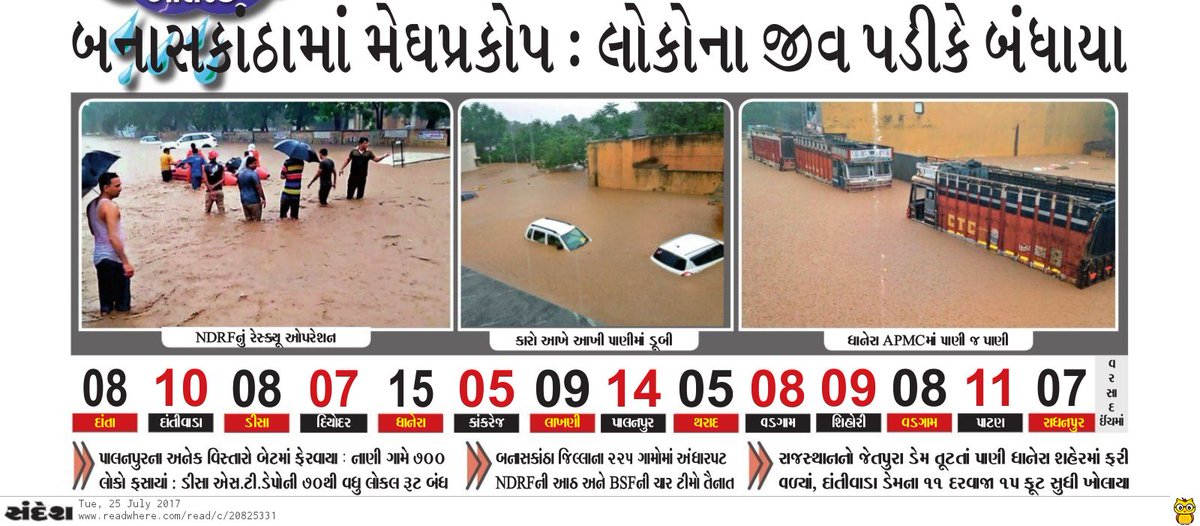 riteshkmodi's tweet image. #heavyrain 
#NorthGujarat
#ModiinDeesa 
#Flood 
#GujaratFloods