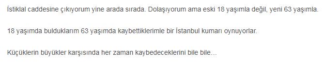 İslam Çupi'nin kaleminden İstiklal caddesi